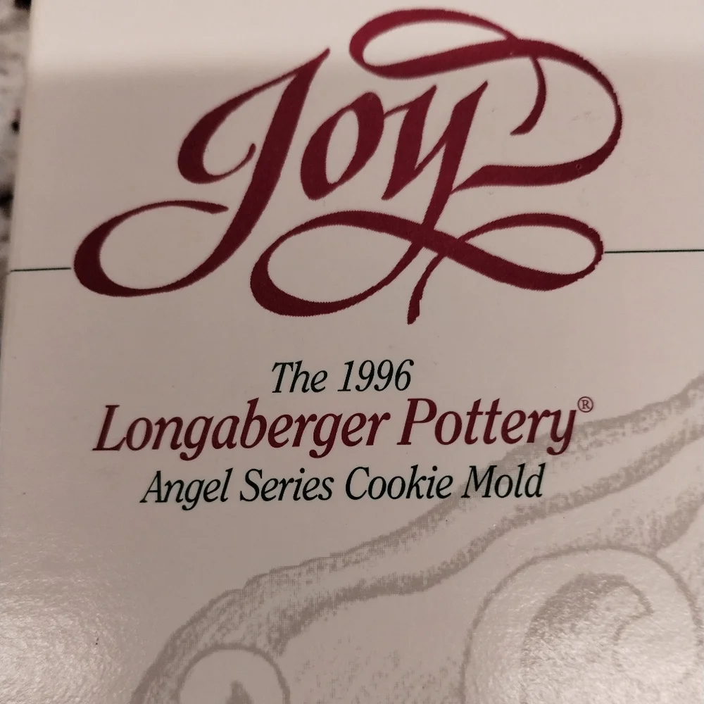 LONGABERGER Pottery Bread Basket Brick & Cookie Mold Bundle Angel 1996